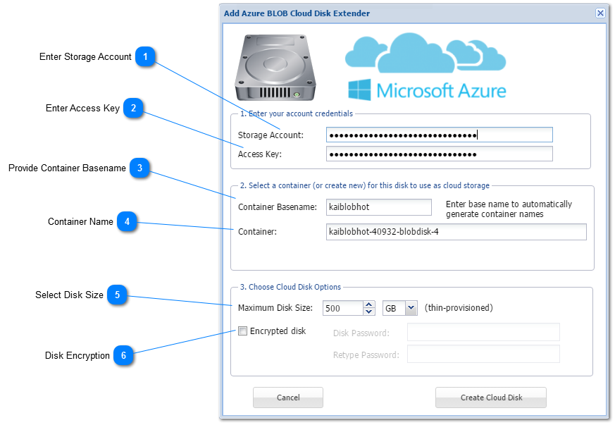 Add Azure Blob Disk