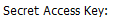 2. AWS Secret Key