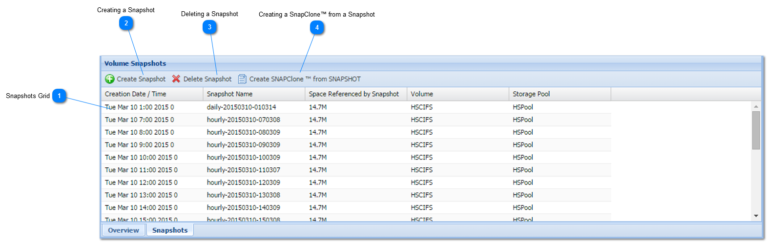 Managing Snapshots